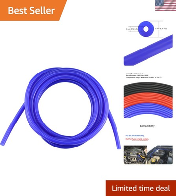 #ad Durable 10FT Silicone Hose 1 8quot; Inner Diameter 130PSI Pressure Rated $12.59