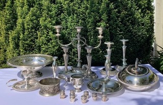 Job Lot Of Antique Vintage Mixed Mainly Sheffield Silver Plated Items 6.6 kg