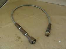 LOT OF 2 31" LENGTH STAINLESS STEEL BRAIDED HOSE MALE/FEMALE FITTINGS