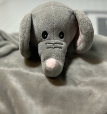 Elle Gray Elephant Baby Lovey Security Blanket Cubbies Wee Snuggle Blankie Plush