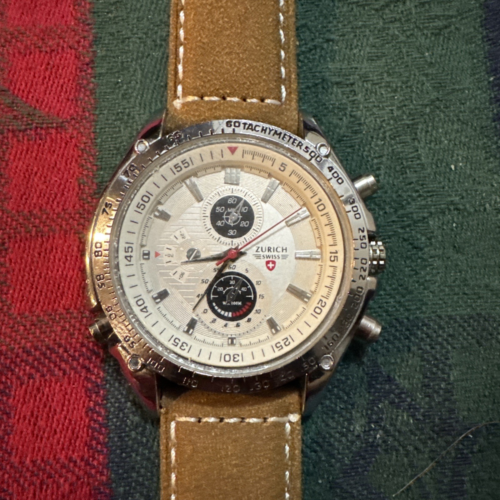 Swiss Zurich Quartz Mens Watch - Stainless Back ( New Band)