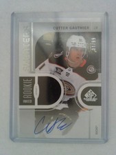 2024-25 SP Game Used Cutter Gauthier Inked Rookie Sweaters Jersey Auto Card 1/99