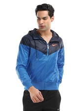blue and black jacket windbreaker