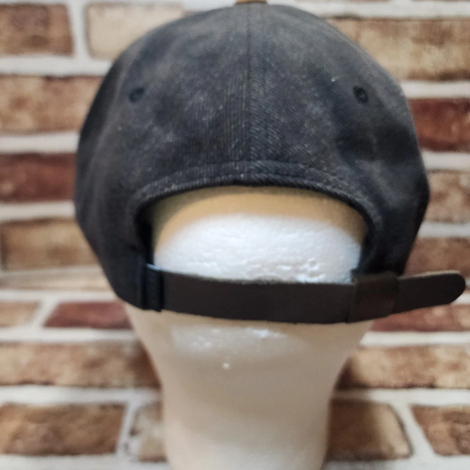 Sombrero HUF Ajustable Negro Carbón Gamuza Bill Correa Ajustable Hecho en EE. UU. Foto 3 de 4