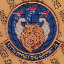 USAF Air Force 177th Operational Support Sq OSS ~3.75" patch c/e