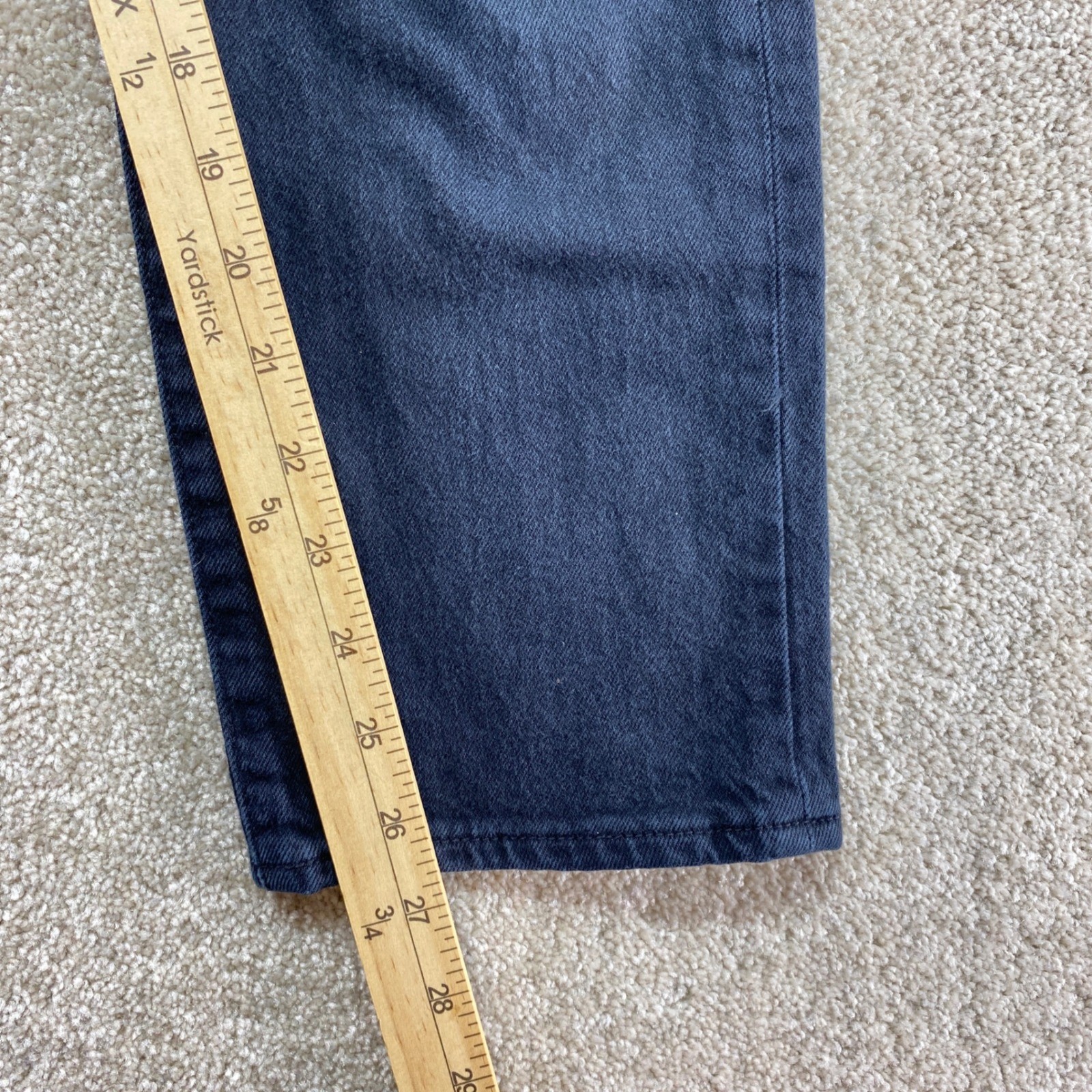 Levis Premium Wedgie Straight Womens Jeans 25x28 Black Mid Rise Button Fly thumbnail 8