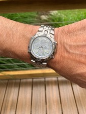 VINTAGE CITIZEN MEN'S SOLAR STAINLESS CHRONOGRAPH WATCH - 0850-H10287- NO PAPERS