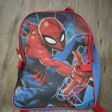 Marvel Spider-Man Small Boys Backpack Red/Blue Polyester Bottle Pocket 12x10x4