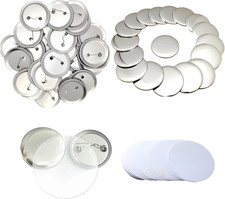 200 Sets 58Mm/2.28Inch Button Maker Supplies, Approx.2.25 Inch round Badge Bla