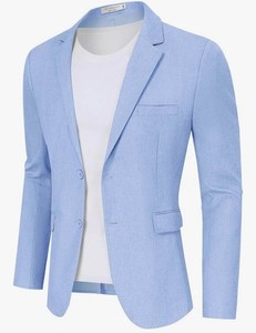 Elite Spirit Men's XL Blue Lightweight Casual Blazers Sport Coats Regular Fit