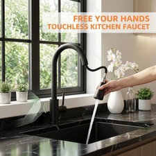 Hands-Free Touchless Kitchen Faucet with Pull Down Sprayer Smart Motion Sensor