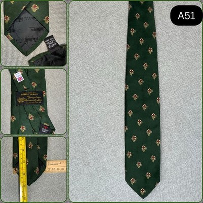 Robert Talbott Georgetown University Shop Silk Tie England Green
