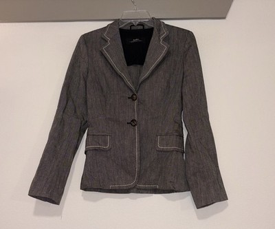 MaxMara Weekend Line Linen Blend Two Button Blazer SZ US 2 EUC 