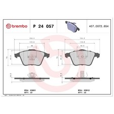 Satz Bremsbeläge Bremsklötze vorne für Volvo C30 533 C70 2 542 S40 544 | 2431