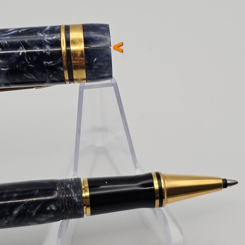 VTG Parker Duofold Centennial MK1 Marble Blue Rollerball Pen Black Ink - READ - Picture 9 of 12