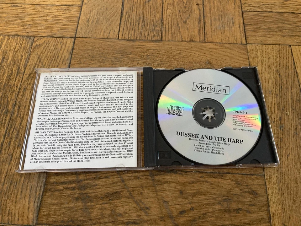 Dussek and the Harp (CD, 1993) Danielle Perrett, Favorite Duet Op. 11, Sonata Op - Image 2 of 3