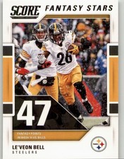 2017 Score Le'Veon Bell Fantasy Stars #14 Pittsburgh Steelers