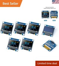 5 Pcs 0.96 Inch OLED I2C IIC Display Module 12864 128x64 Pixel Mini Self-Lumi...