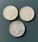 Lot of 3 Peace Silver Dollars | 1922 & 1923 | 90% Silver | 2.32 oz