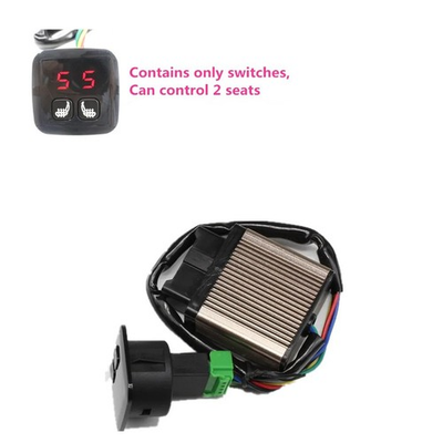 #ad Digital 5 Level Display Car Front 2 Seat Heated Pad Cushions 12V Control Switch $21.75