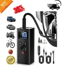 Pocket Air Car Tire Inflator Portable Air Compressor by Bullseye Pro, Rechargeab