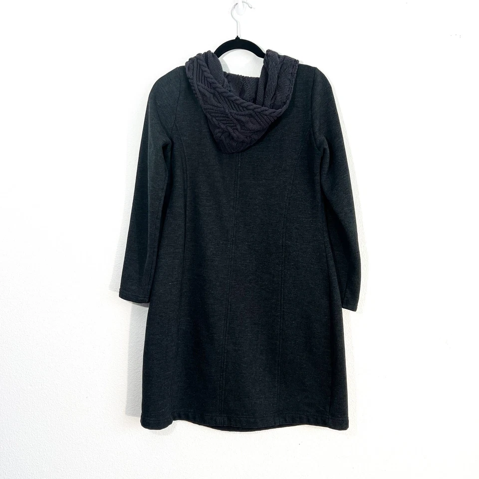 Prana Organic Sweatshirt Dress Womens M Outdoors Cable Knit Cozy Winter Gorp  - Image 4 of 4