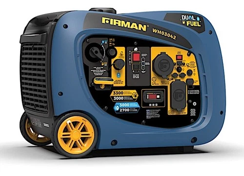 Firman WH03042 3300W Electric Start Dual Fuel Inverter Portable Generator