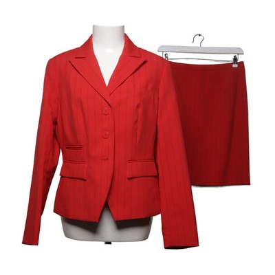 Vivien Caron, Business Kostüm, Größe: 40, Polyester/Viskose, Rot, Streifen #sA5