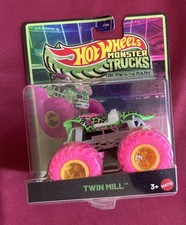 Hot Wheels - 2024 Monster Trucks Glow in the Dark Twin Mill New Sealed JFX08