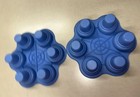 TWO Blue Silicone Baking Pan Molds ICE CREAM CONE SHAPE Cupcakes — photo 5