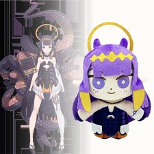 8" Anime Girl Plush Toy Soft Stuffed Purple Hair Doll Figure Kids Birthday Gift