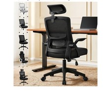 ELFORDSON Ergonomic Office Chair, Mesh Desk Chairs with Headrest Lumbar Support