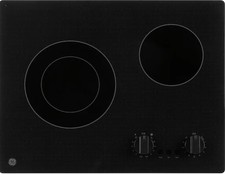 GE JP3021DPBB Electric Glass Cooktop, 2 Burner, Smooth Top, Easy Clean, Black