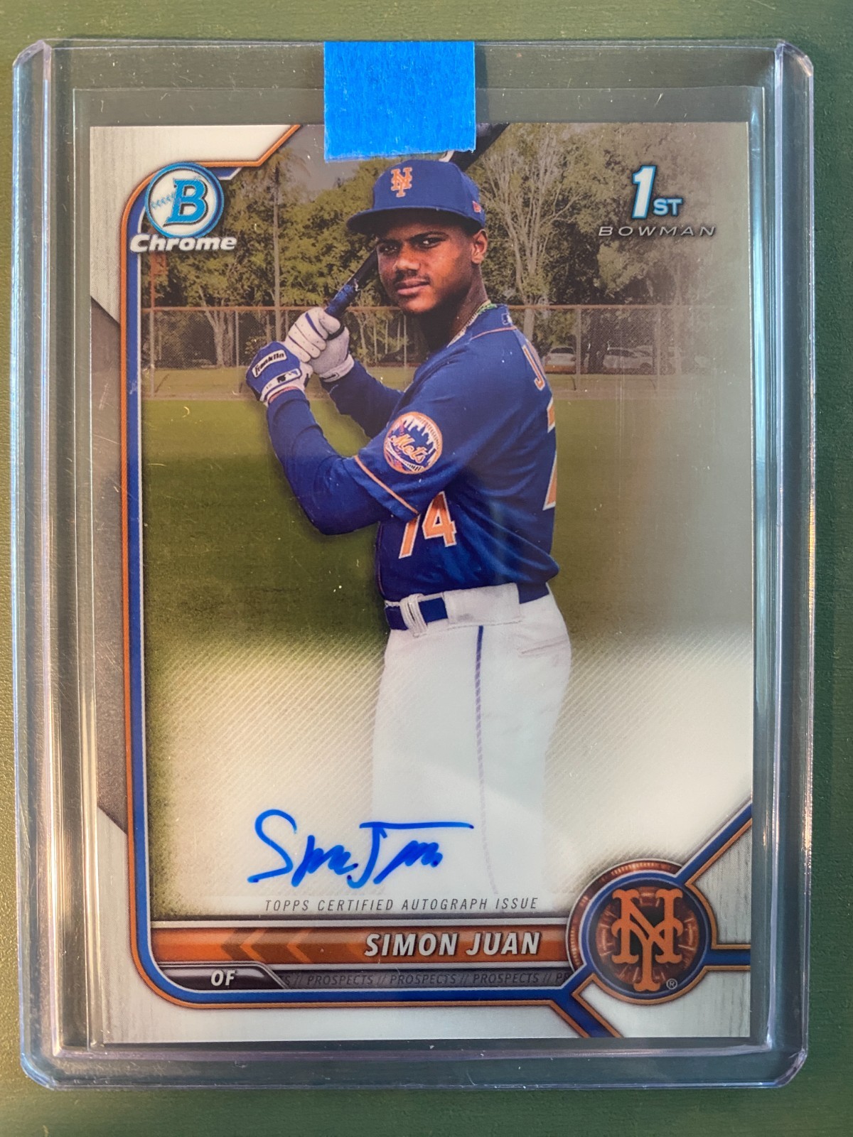 2022 Bowman Chrome Simon Juan 1st Auto Autograph Mets CPA-SJ