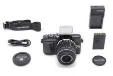 A.MINT w/Flas  Olympus PEN Lite E-PL7 Black Digital Camera 14-42mm Japan