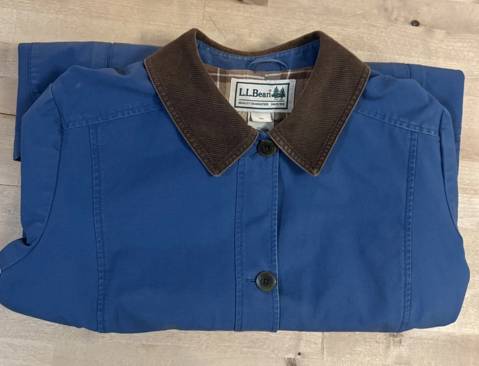 Vintage L.L. Bean men’s Chore Barn Jacket coat sz 3XL cotton plaid corduroy - Image 2 of 4
