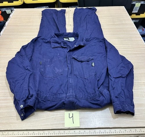 FR Coveralls Mens 50R XL Regular Blue Westex UltraSoft Fire Resistant Workwear - product listing photo
