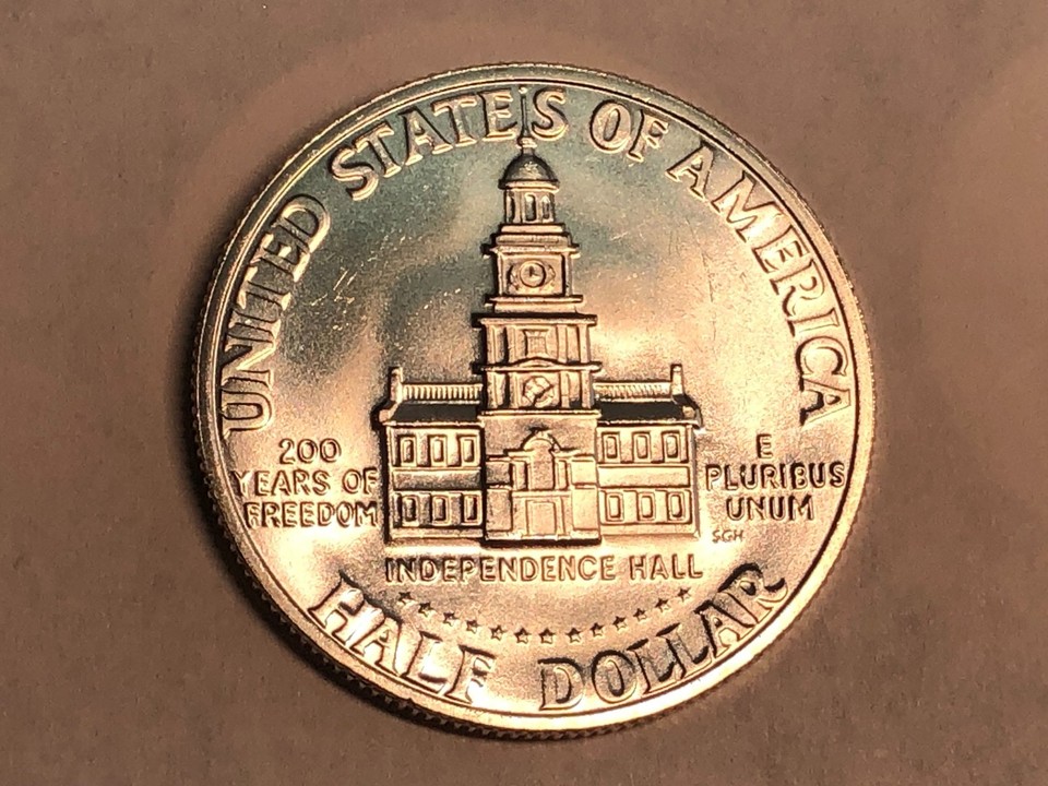 1976-S Kennedy Half Dollar "BU" 40% SILVER Bicentennial US Coin In Mint Cello - Foto 11