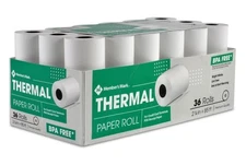 Member's Mark Thermal Paper Bright White Lint & Bpa Free  2 1/4" x 85 Ft 36 Roll