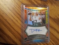 Holographic Football Card autographed 