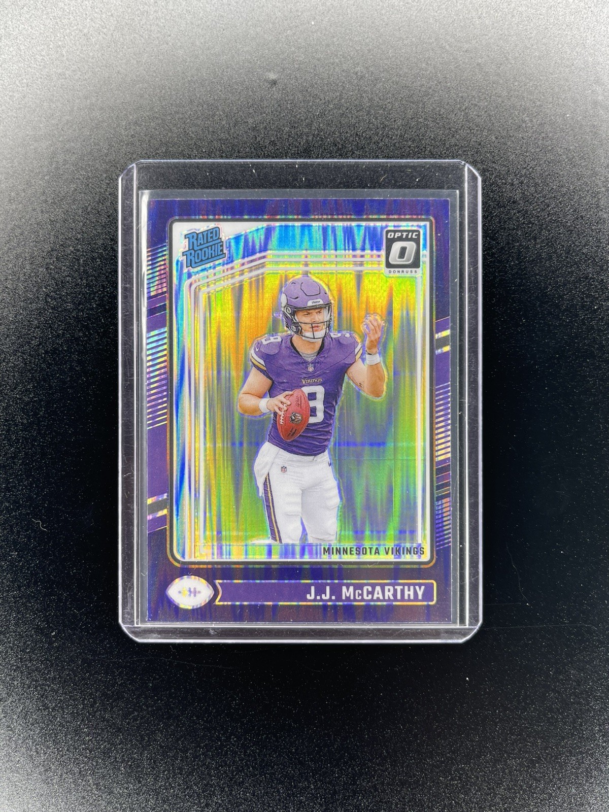 J.J. McCarthy 2024 Donruss Optic (RC) #235 Purple Shock