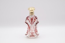 Stunning Antique Victorian Continental Silver Gilt Topped Glass Scent Bottle