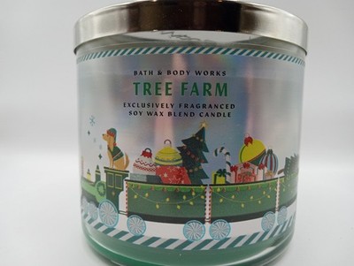Bath & Body Works 3 wick candle 14.5 oz NEW IN BOX Tree Farm Pine Cedar Apple