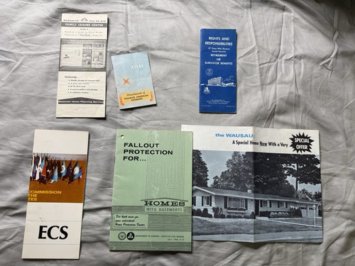 Vintage 1960s Government Pamphlet Ephemera Lot Fallout Civil Defense Atlas 7 Pc
