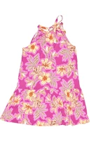 LOFT Women's Regular Size M Magenta Floral Halter Neck Tank Top Blouse