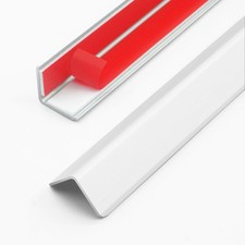Bikykose 10pcs 57" L 0.59" W Aluminum Self-Adhesive Wall Corner Protectors, W...