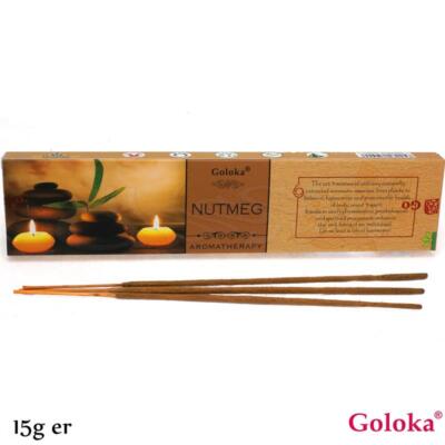 NUTMEG Muskatnuss von Goloka Aromatherapy 1x 15g RäucherSTÄBCHEN Raumduft Aroma
