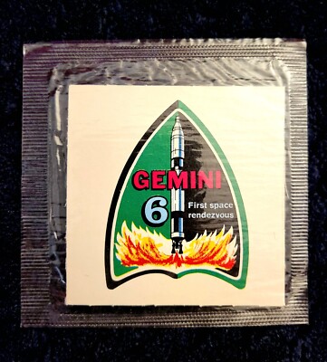 New Vintage Kellogg's Cereal Premium Gemini 6 Sticker Sealed in Package
