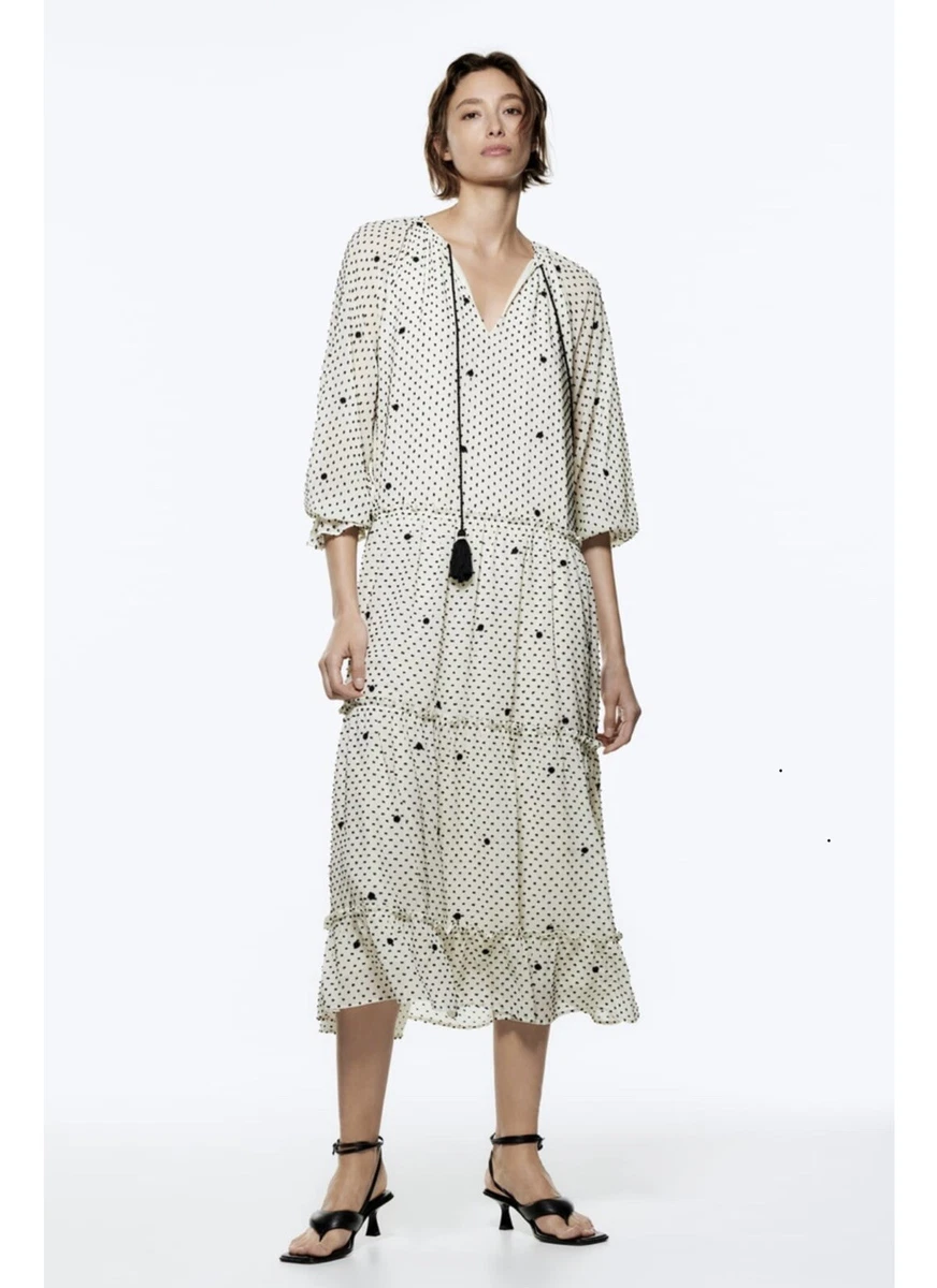Zara hotsell plumetis dress