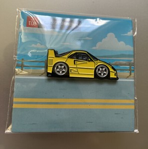 Leen Customs 2023 Exotics On Broadway Yellow Ferrari F40 Pin  #/250 Sold Out